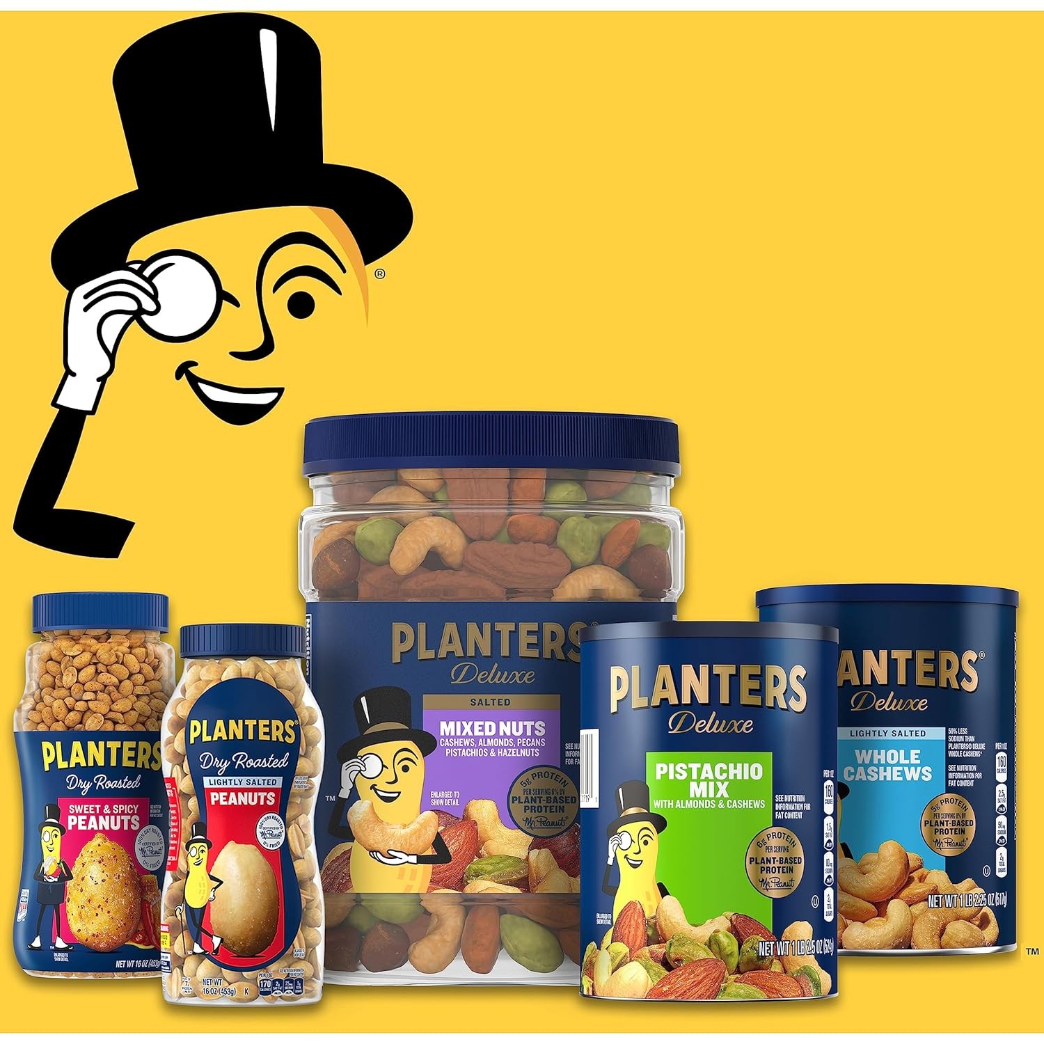 PLANTERS Deluxe Honey Roasted Whole Cashews, Party 8.25 Ounce (Pack of 1)