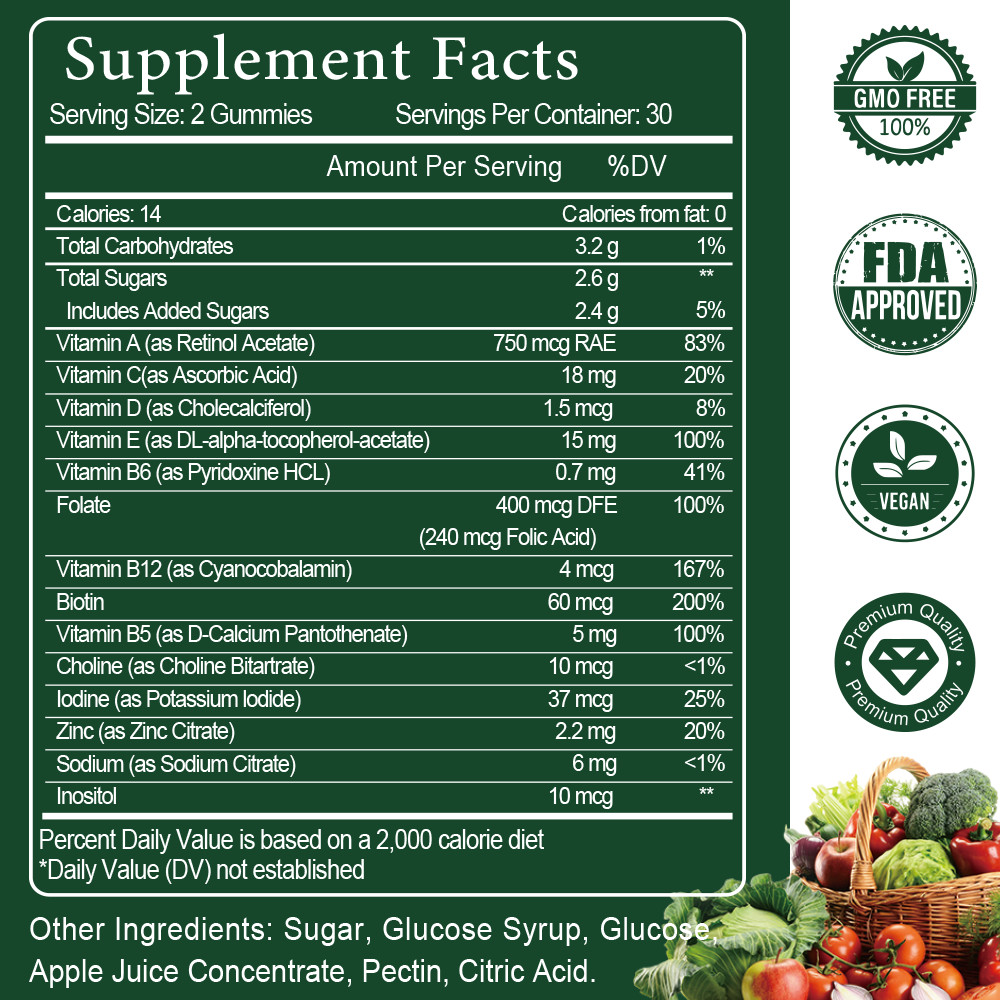 Fruit and Veggie Whole Supplement, Superfood Fruits and Vegetables 60 Capsules