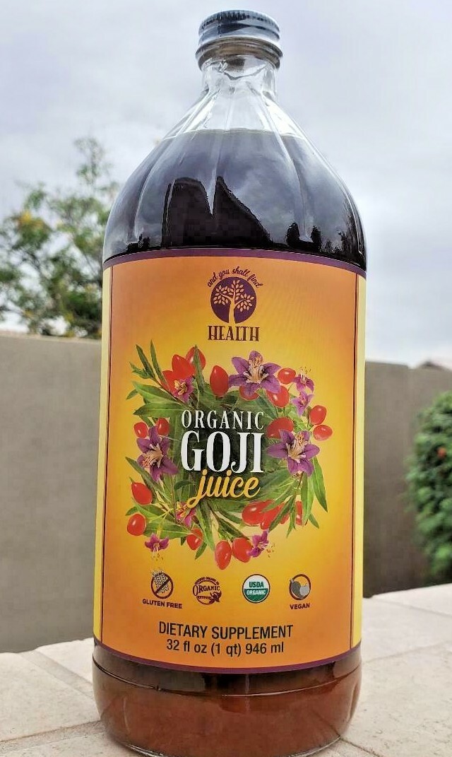 SALE – 2pk – 32oz ORGANIC 100 % GOJI Berry HAPPY Super Fruit JUICE GLASS Bottle
