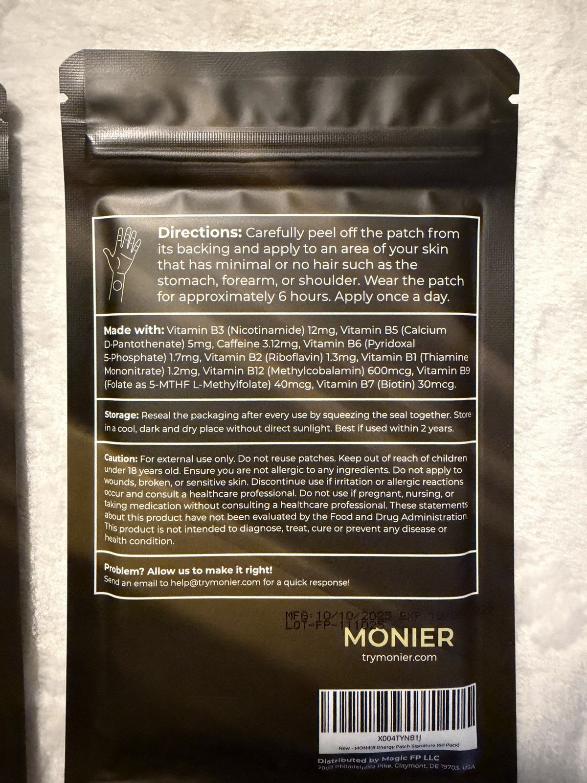 Monier Patches Energy Patches, Unisex, 180 Count, Signature Edition