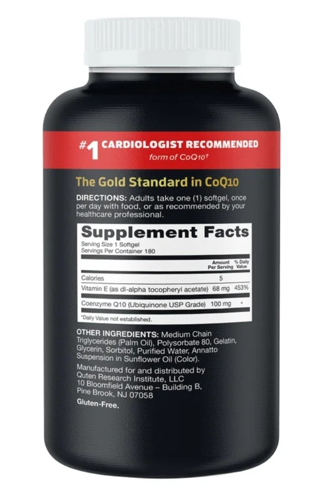 ULTRA CoQ10 100mg. 3X BETTER ABSORTION, 180 SOFTGELS – GLUTTEN FREE!!!