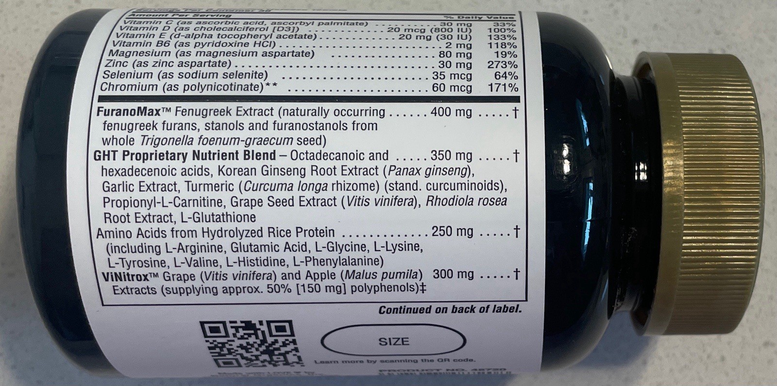 Natures Plus Ultra GHT Male Maximum Strength – 90 Tablets – Expires 10/2029