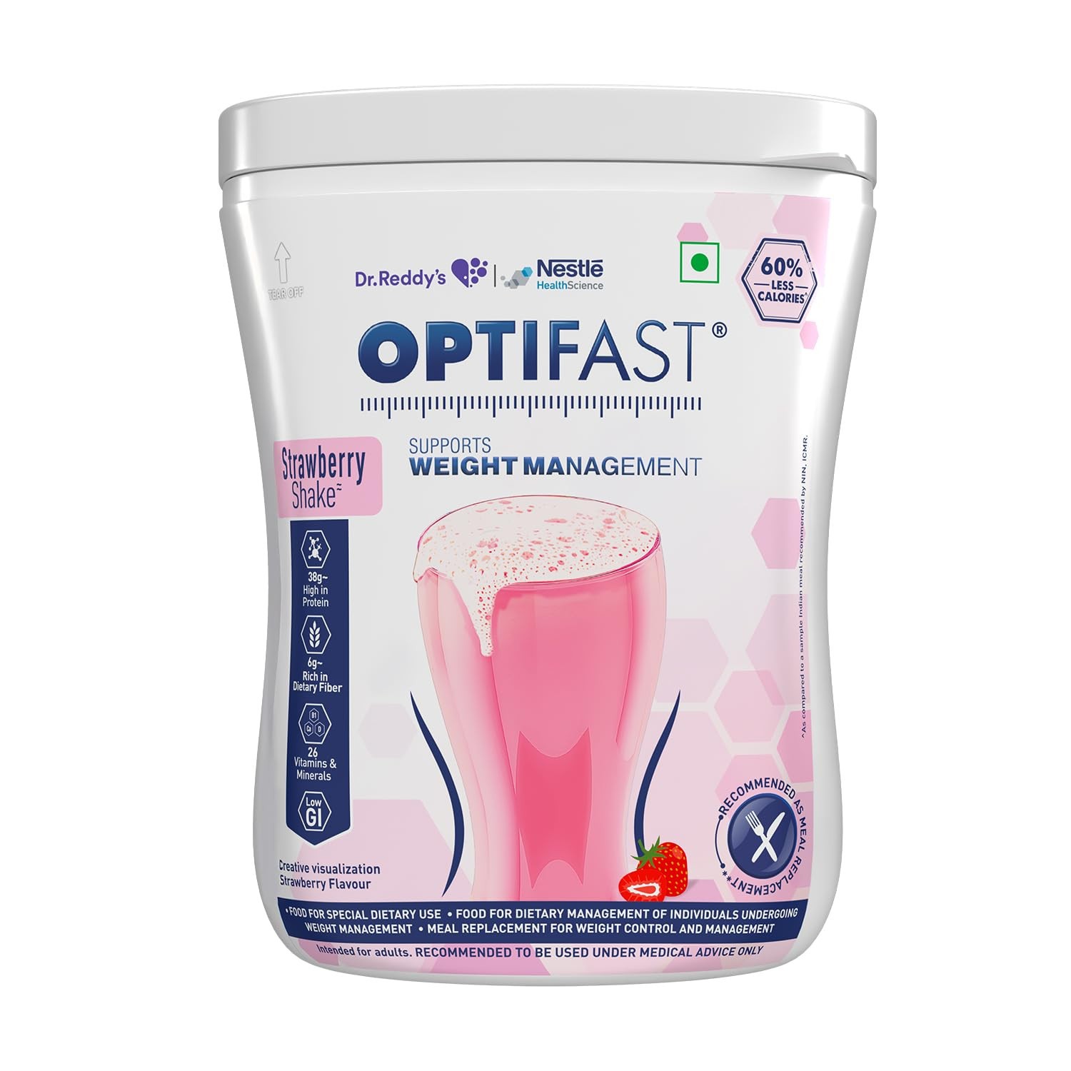 Nestle Optifast Weight Management Designed for Weight Loss Strawberry 400g