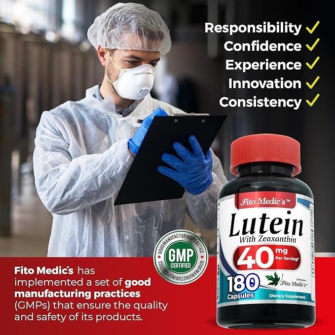 Lab | Lutein |180 Capsules |40 Mg| Lutein 40Mg | Lutein and Zeaxanthin Supplemen