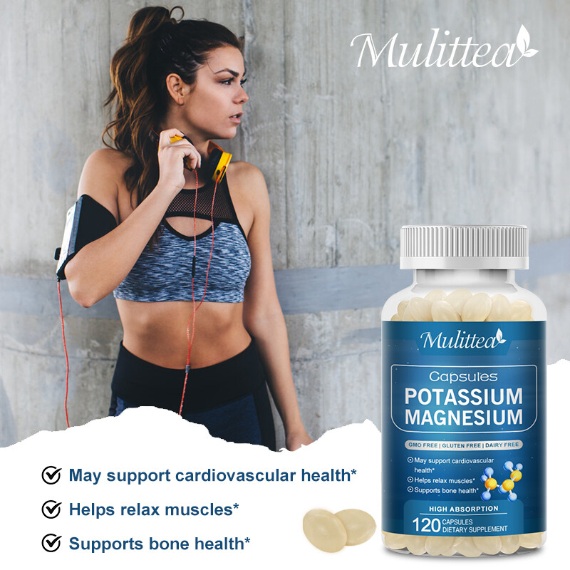 Potassium Magnesium Pills Helps Sleep,Immune Booster,Bone& Muscle Health Caps