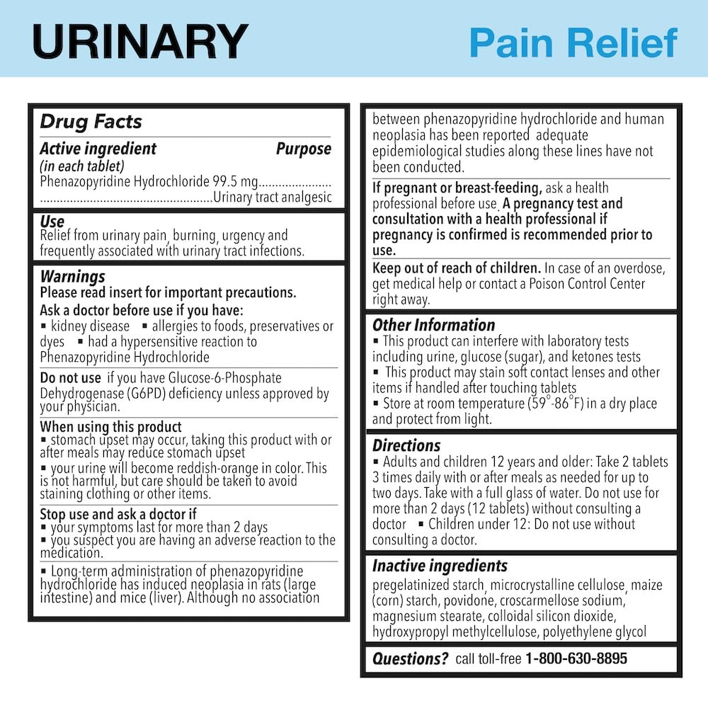 Puregen Labs Urinary Pain Relief | Phenazopyridine HCl 99.5mg Tablets | Maxim…