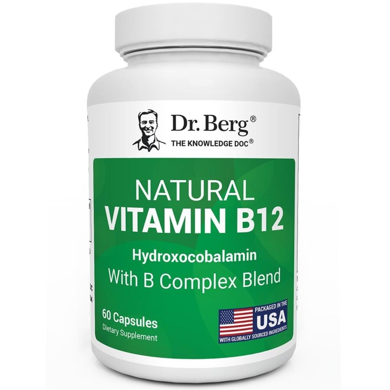 Dr. Berg Natural Vitamin B12 (Hydroxocobalamin) 60 Count 1000 mcg