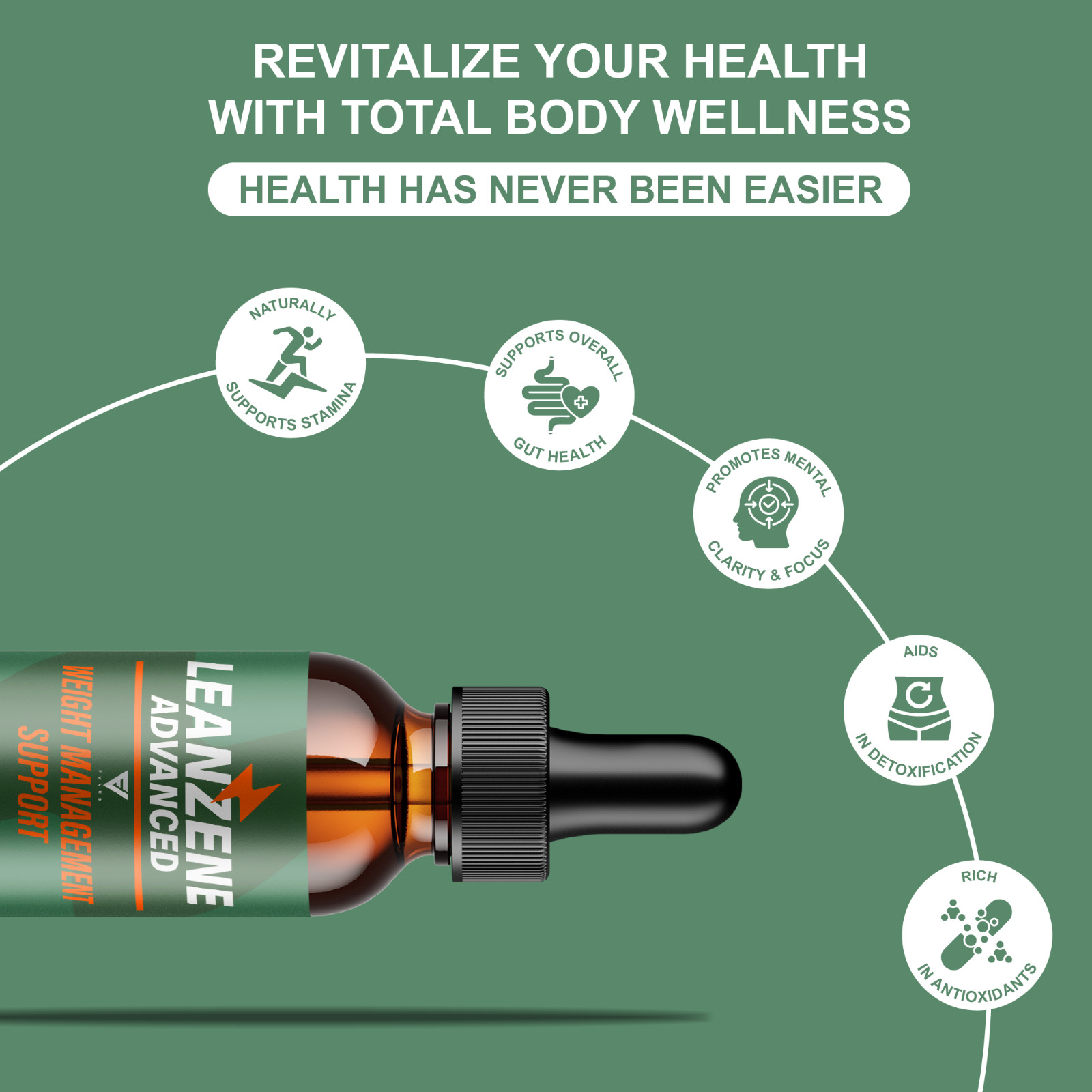 (5 Pack) Leanzene Weight Management Support, Leanzene Advanced Drops (10oz)