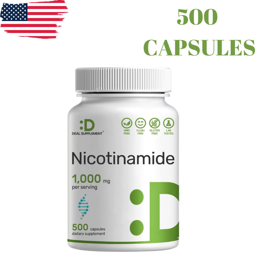 Nicotinamide 1000mg-500 Capsule Vitamin B3 Anti-Aging, Skin Cell Health & Energy