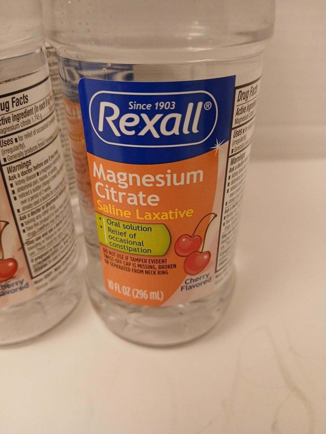 FOUR Magnesium Citrate Liquid Saline Laxative Oral Solution 10fl oz Each Cherry