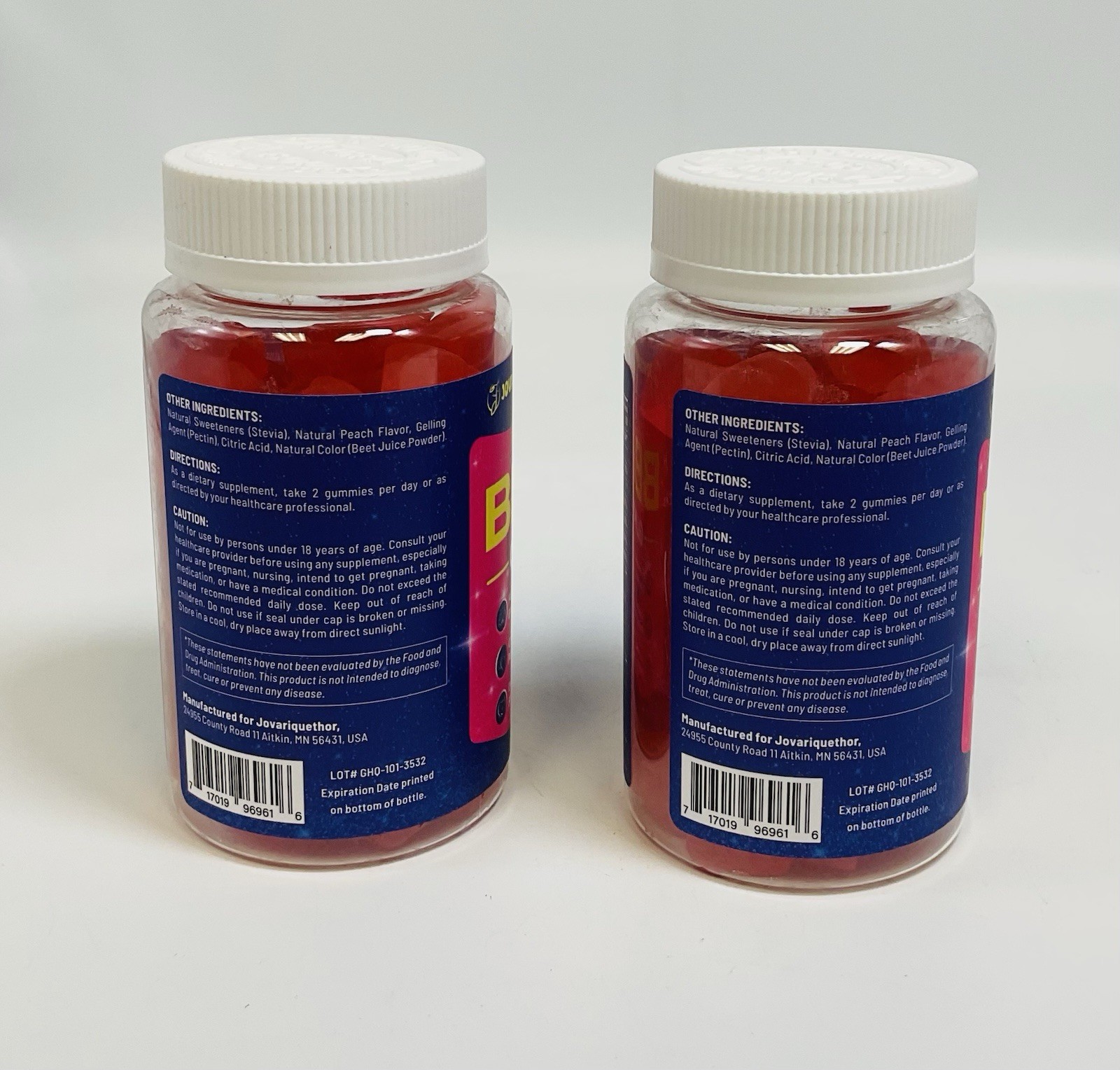 2-Pack Jovariquethor Booty BBL Gummies for Women – 60 Count *EXP 05/2028*