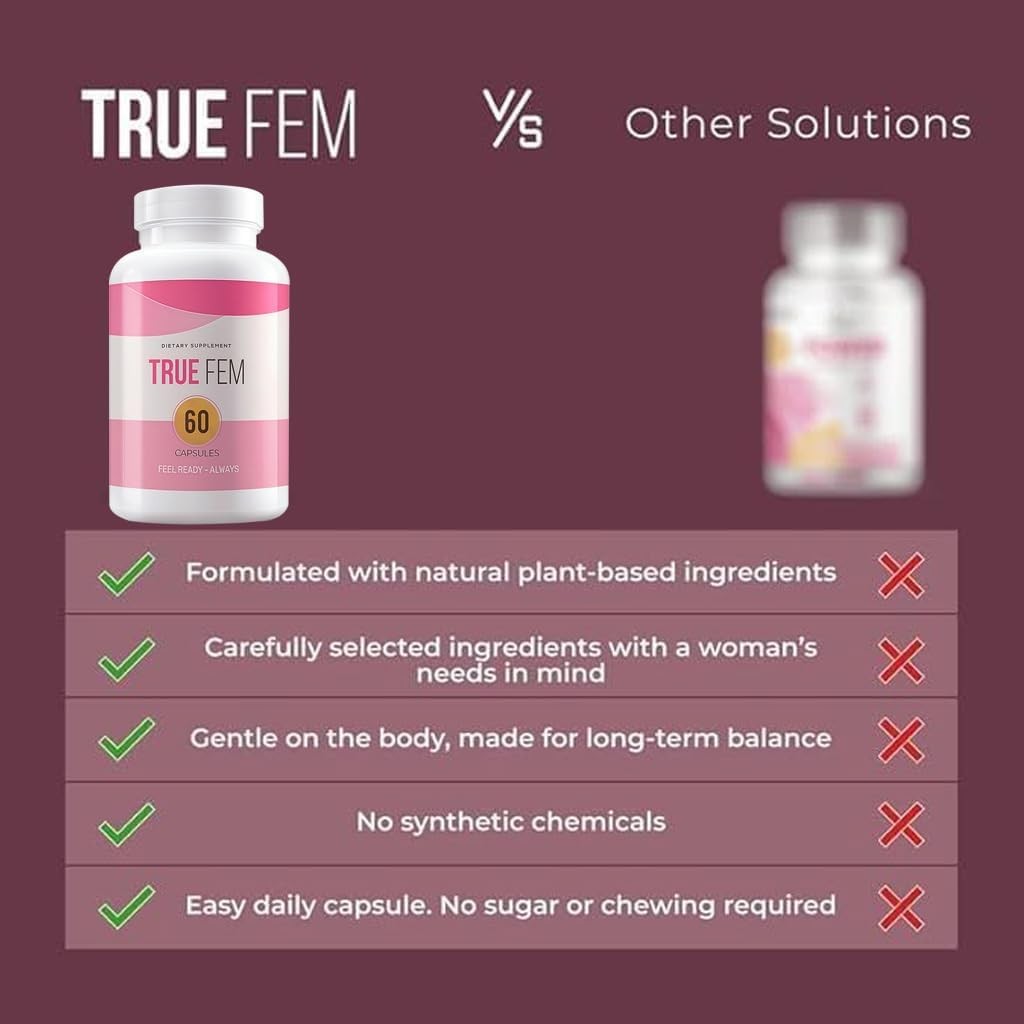 13-in-1 Vitamin ??Truefem 13-in-1 Capsules Vegan, Non-GMO ?C Botanical Blend