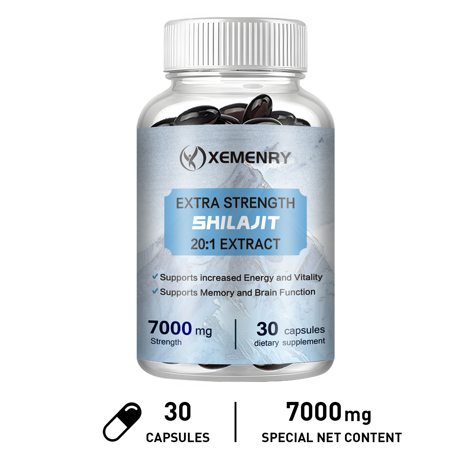 Shilajit 7000mg – Extremely Potent, Fulvic Acid,Energy,Vitality,Stamina,Strength