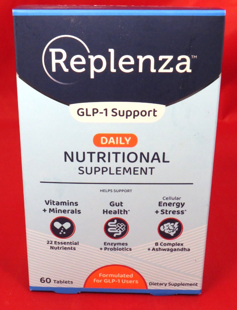 Replenza GLP-1 Support Daily Nutritional Supplement 60 Tablets NEW 9/26