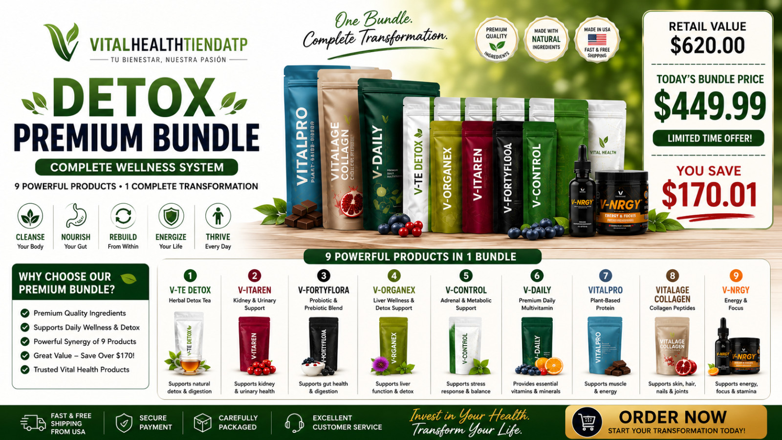 🌿 DETOX PREMIUM BUNDLE 🌿 RESET • RESTORE • RECHARGE The Complete Premium Welln