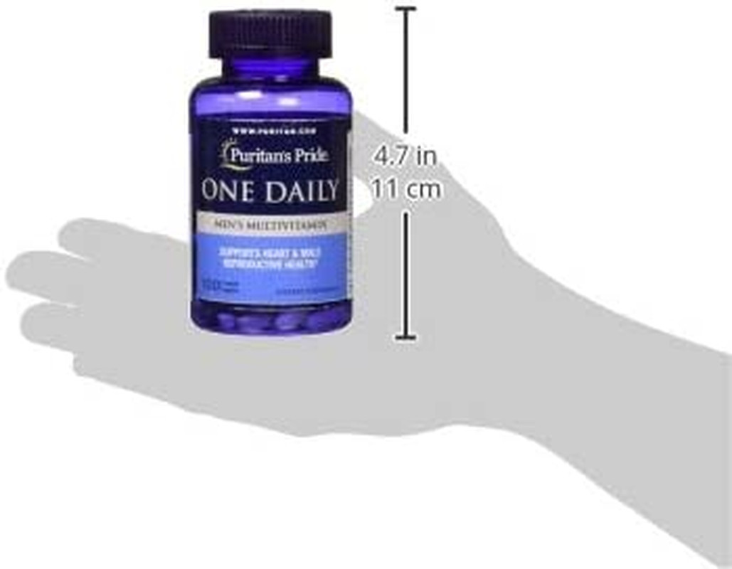 Puritans Pride One Daily Mens Multivitamin, Heart, Reproductive Health 100 count