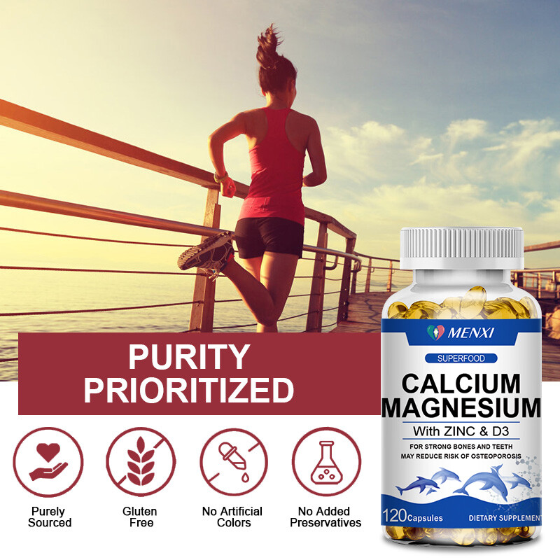 Calcium Magnesium Zinc with Vitamin D3 Strong For Bone Health Muscle Improvement