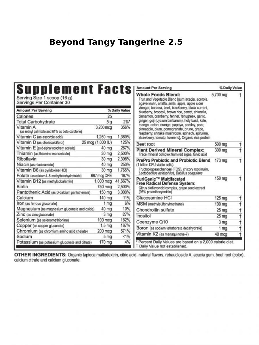 Youngevity Dr. Wallach Beyond Tangy Tangerine BTT 2.5 Canister 6pk