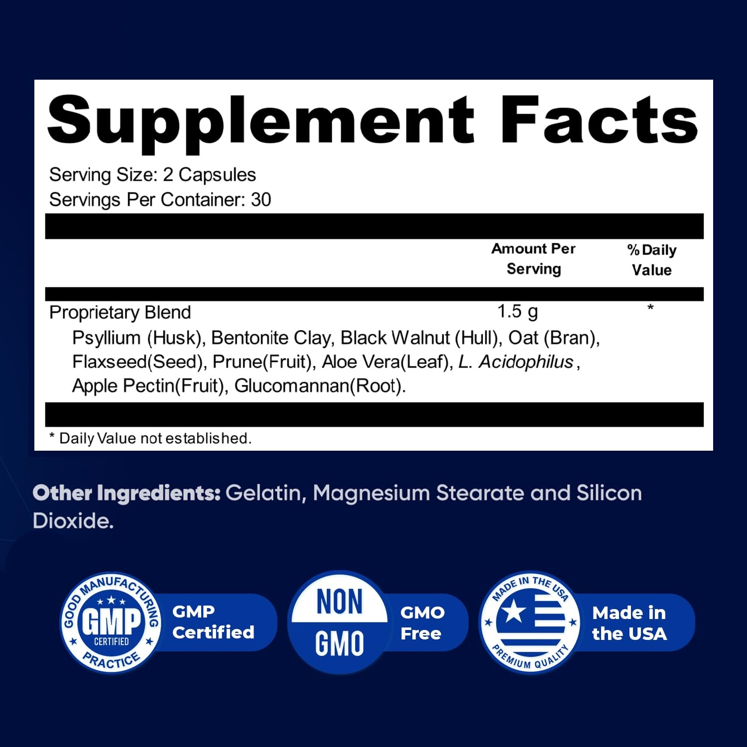 Nature’s NutriWave Synogut Fiber Botanical Supplement Psyllium Aloe 60 Capsules