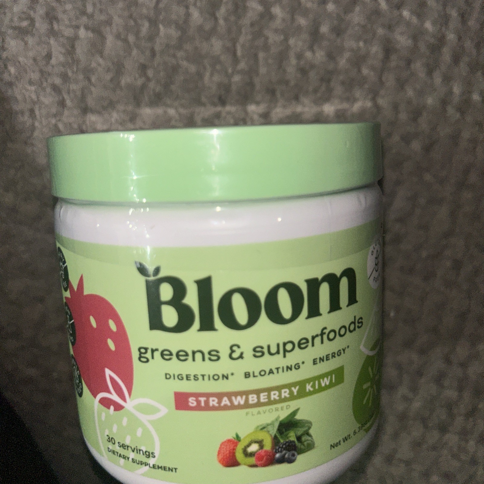 Bloom Greens & Superfoods Powder Strawberry Kiwi 30 Servings 6.39 oz Exp 6/2026