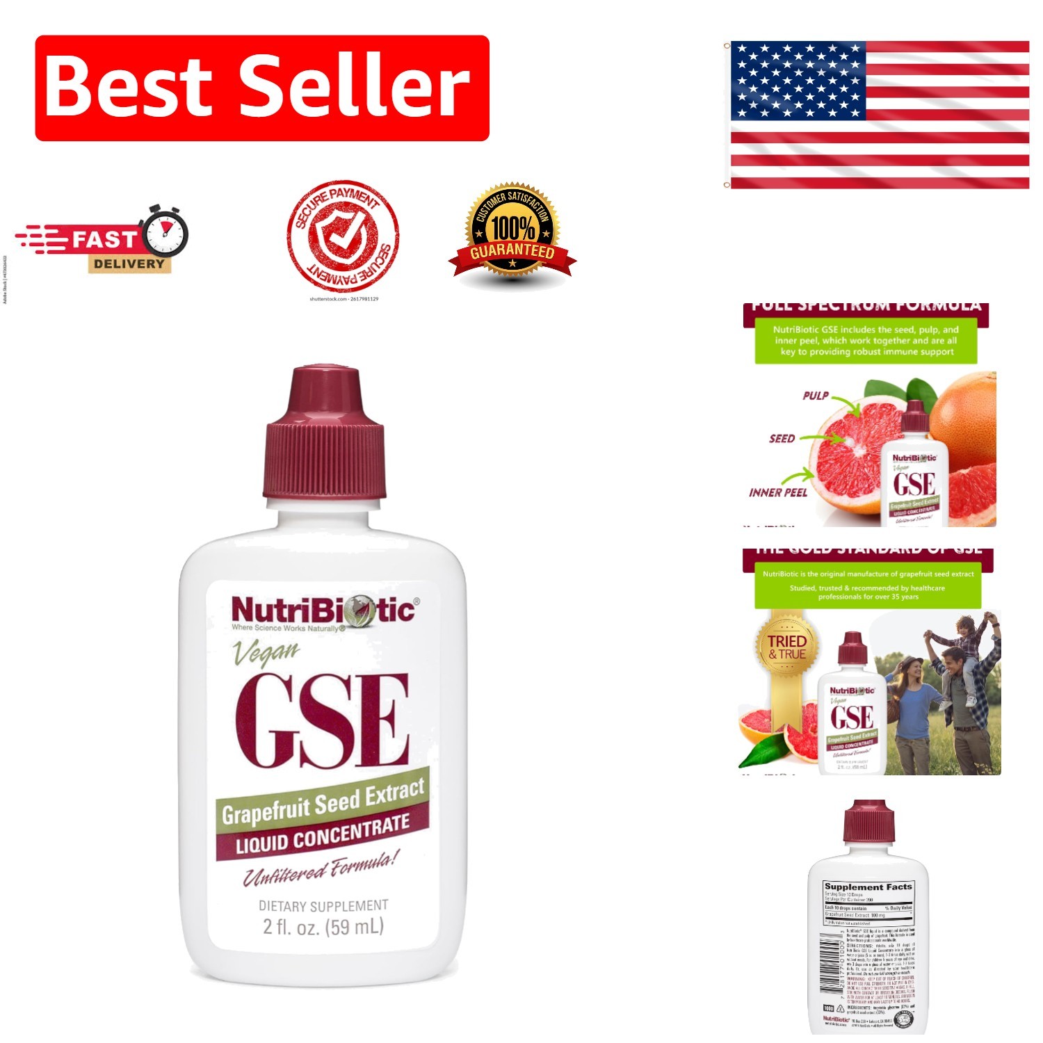 GSE 2 Oz Liquid – Grapefruit Seed Extract for Overall Health Support