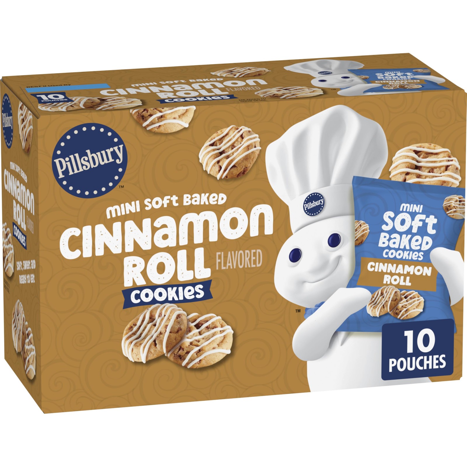 Pillsbury Mini Soft Baked Cinnamon Roll Flavored Cookies 10 count (Pack of 1)