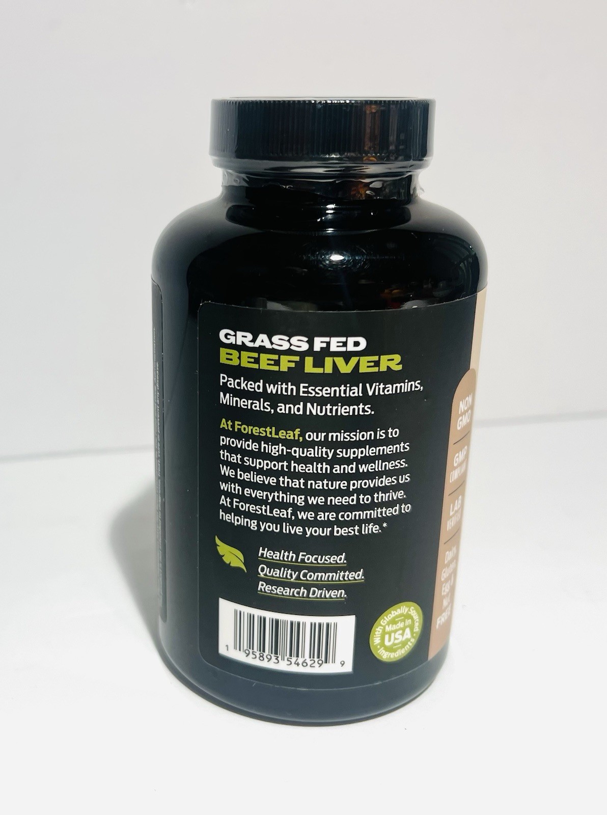 ForestLeaf Grass Fed Beef Liver Capsules 3000mg 180ct New Exp 12/2027 Superfood