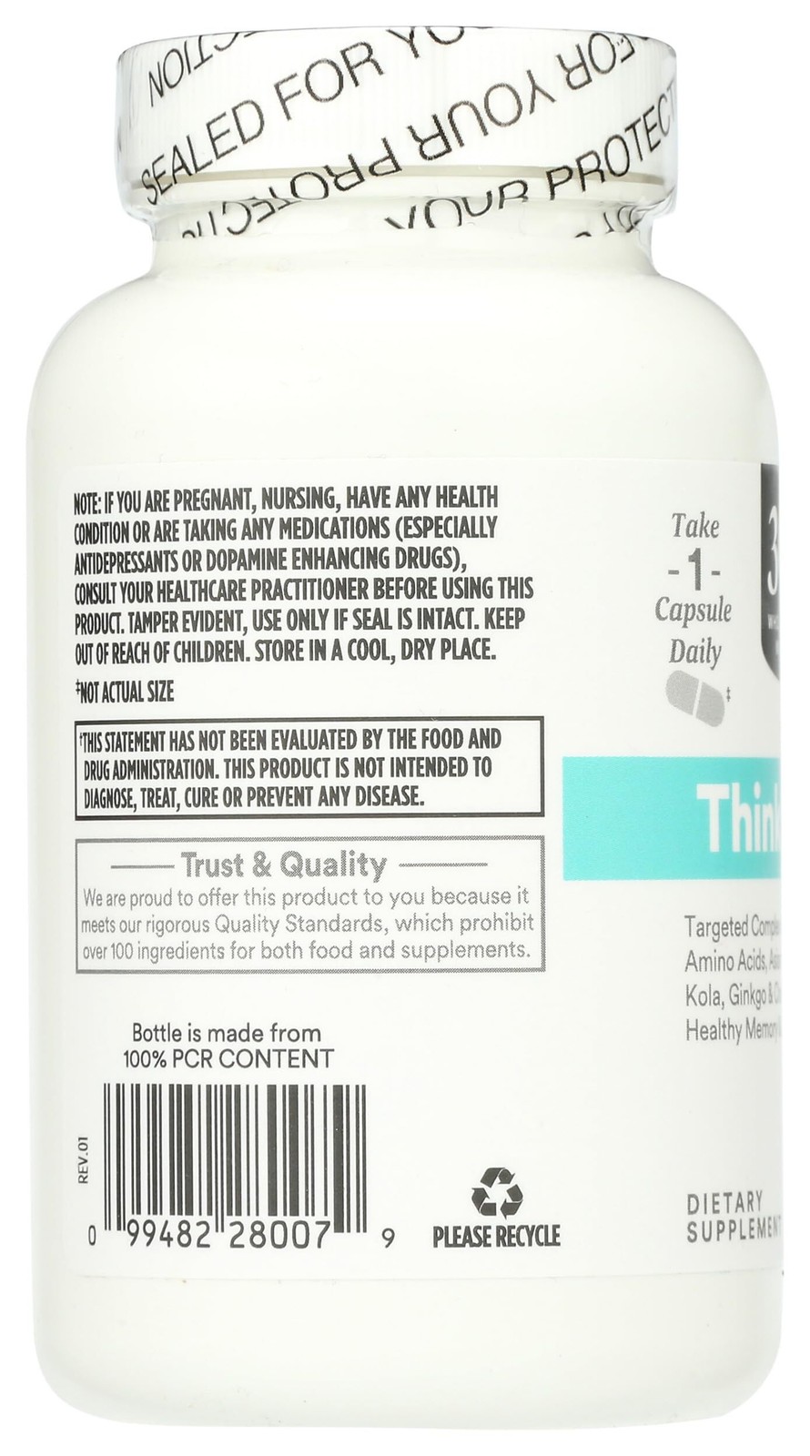 9/26 365 by Whole Foods Market, Think Smart with B Vitamins, 120 Capsules