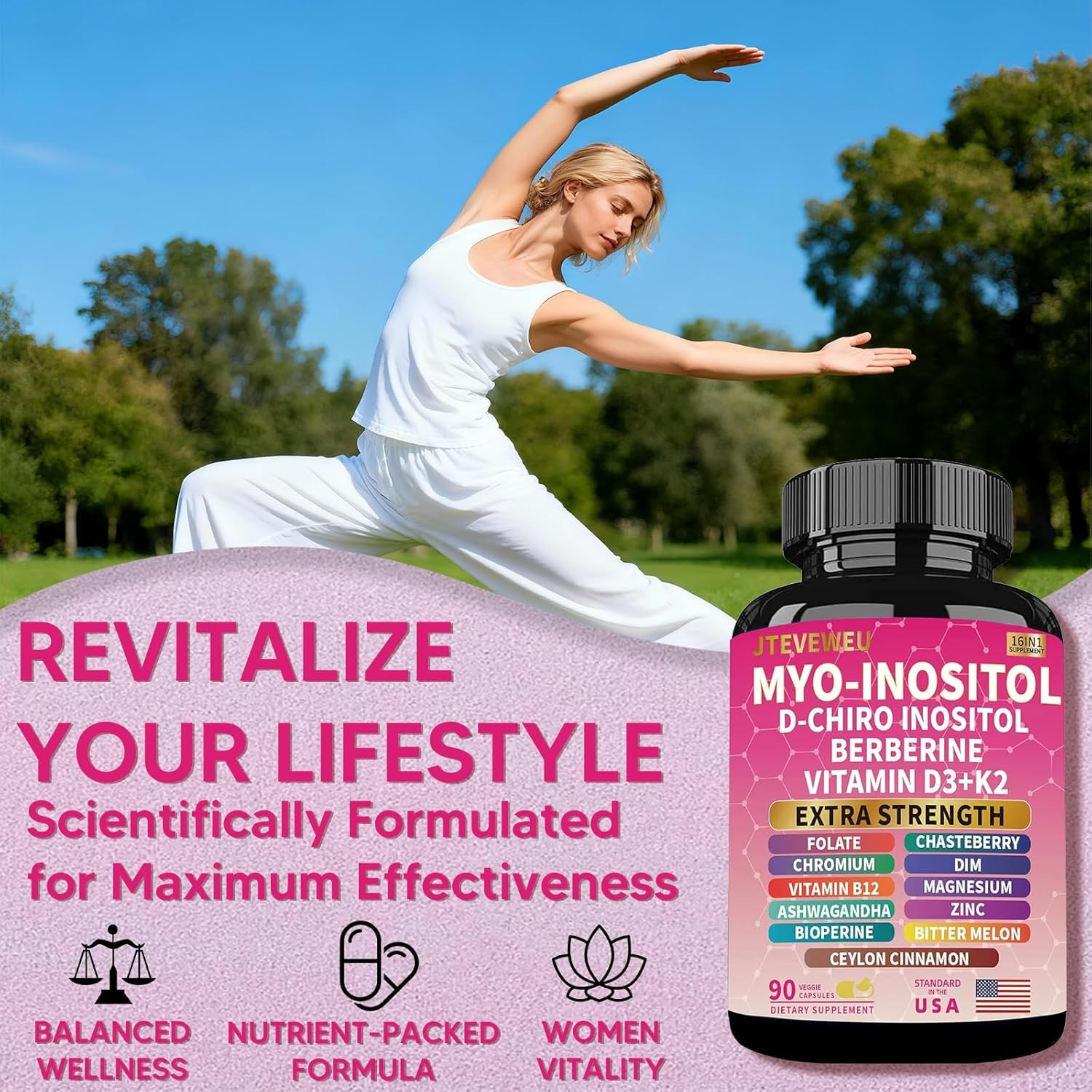 Myo Inositol Supplement – Women’s All-in-One Supplement – with Myo-Inositol