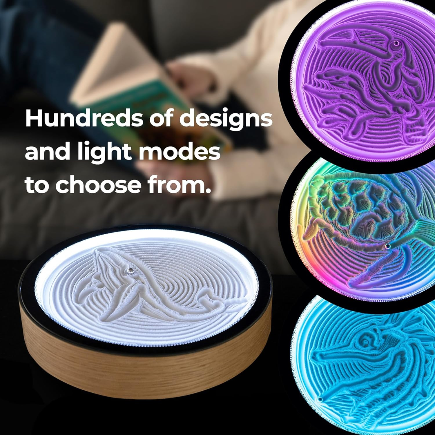 Grounded Labs Oasis Mini Sand Art, Real Bamboo, Zen Stress Relief, iOS and Andro