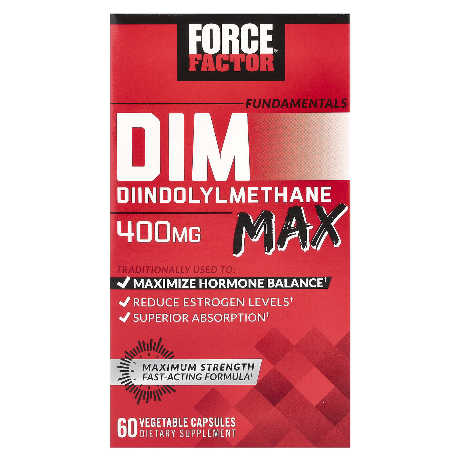 Fundamentals, DIM Max, 400 mg, 60 Vegetable Capsules (200 mg per Capsule)