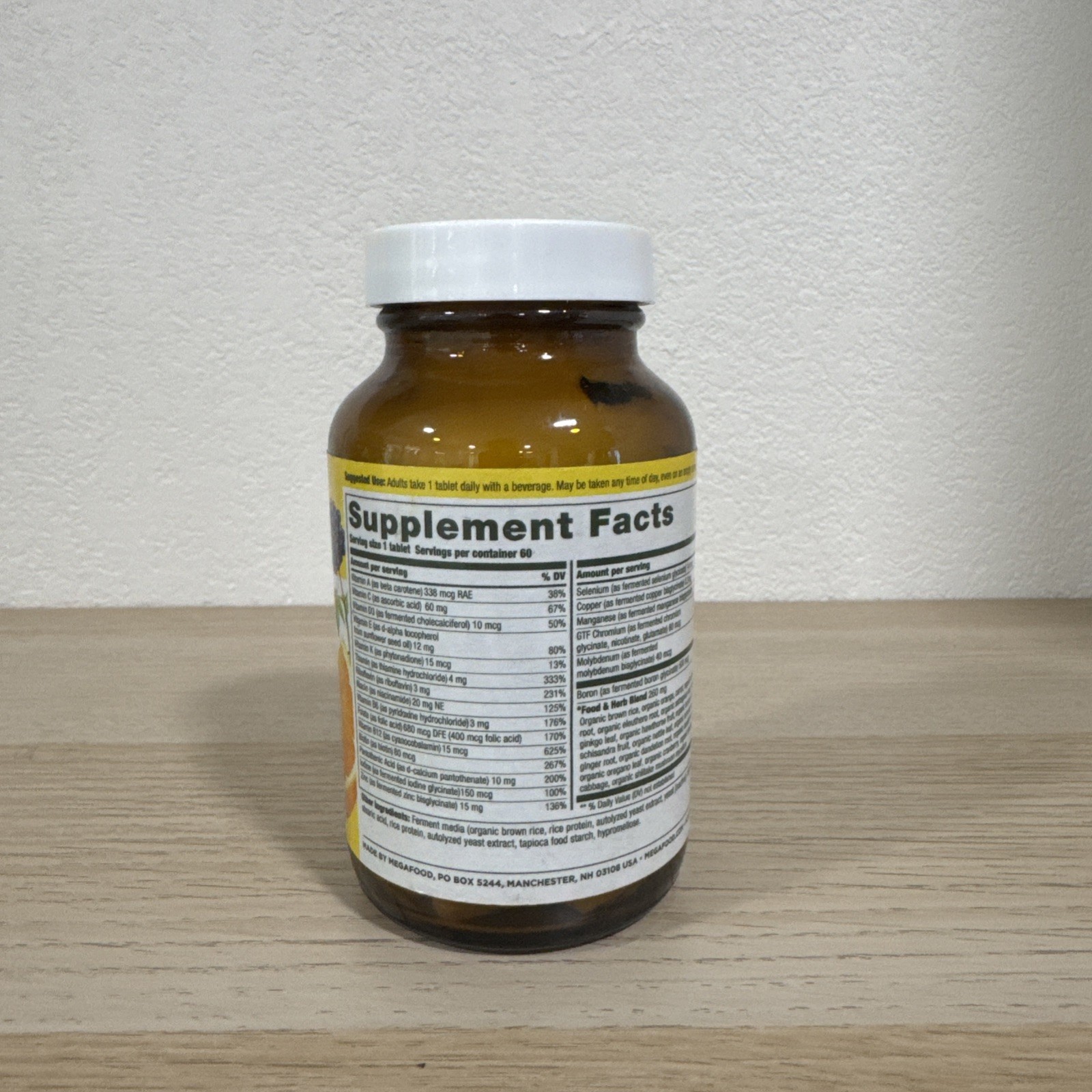 MegaFood Mens 40+ One Daily Multivitamin 60 tabs – Exp. 11/2026