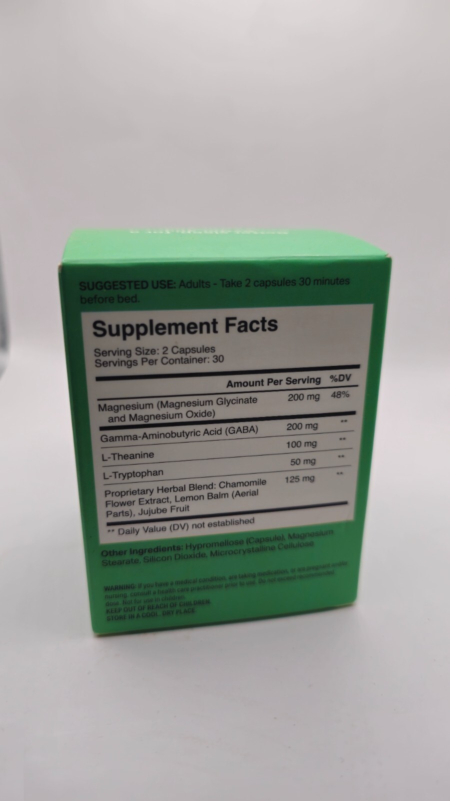 Magnesium Supplement.Rest Sleep Support .Non-Habit Forming. Ex. 10/2025