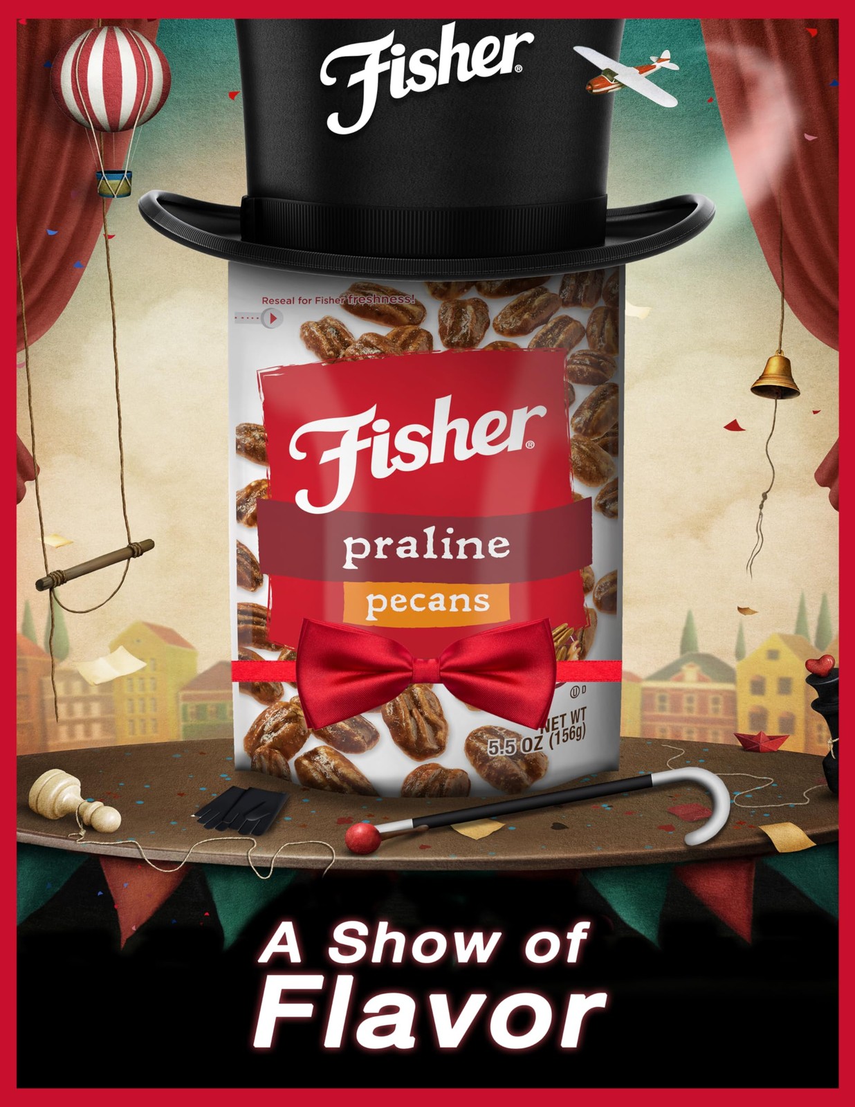 Fisher Snack Praline Pecans, 5.5 oz (Pack of 1), Ounces 1)