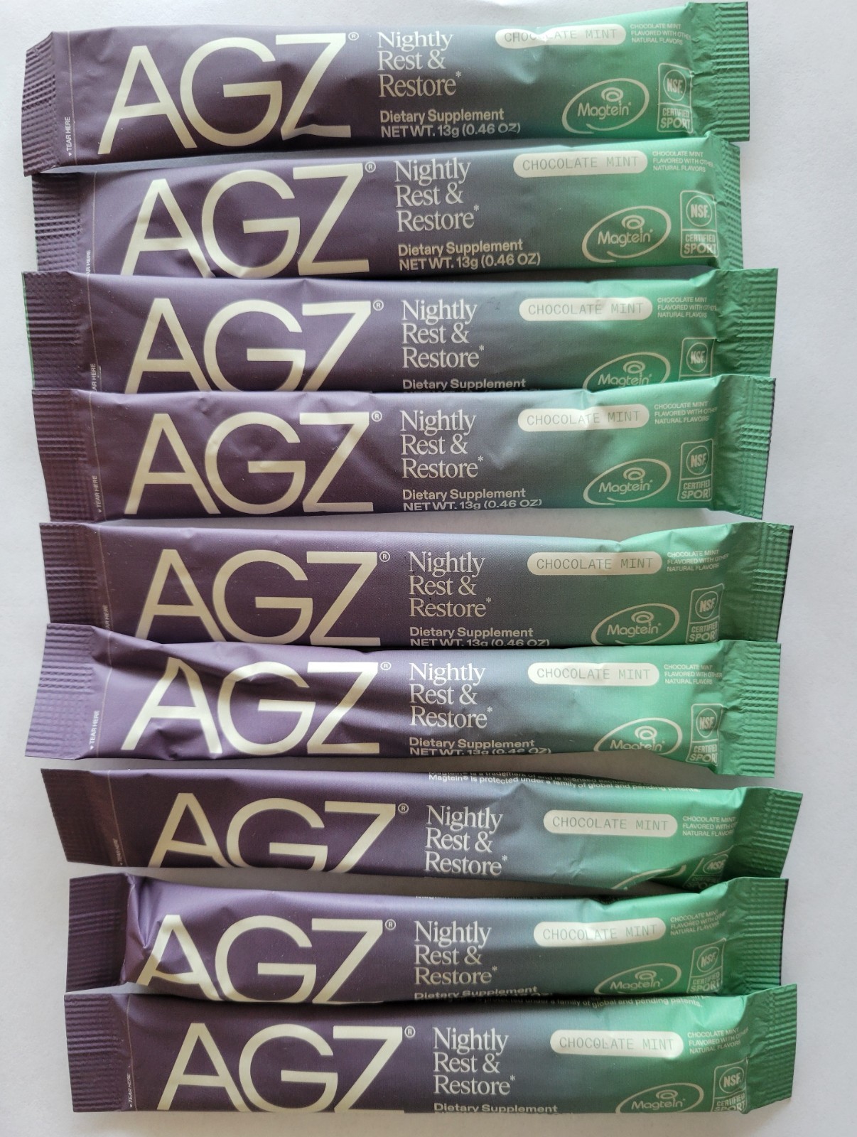 AGZ – Nightly Sleep Support -9 Packets Mixed Berry – exp 1/27, brand new