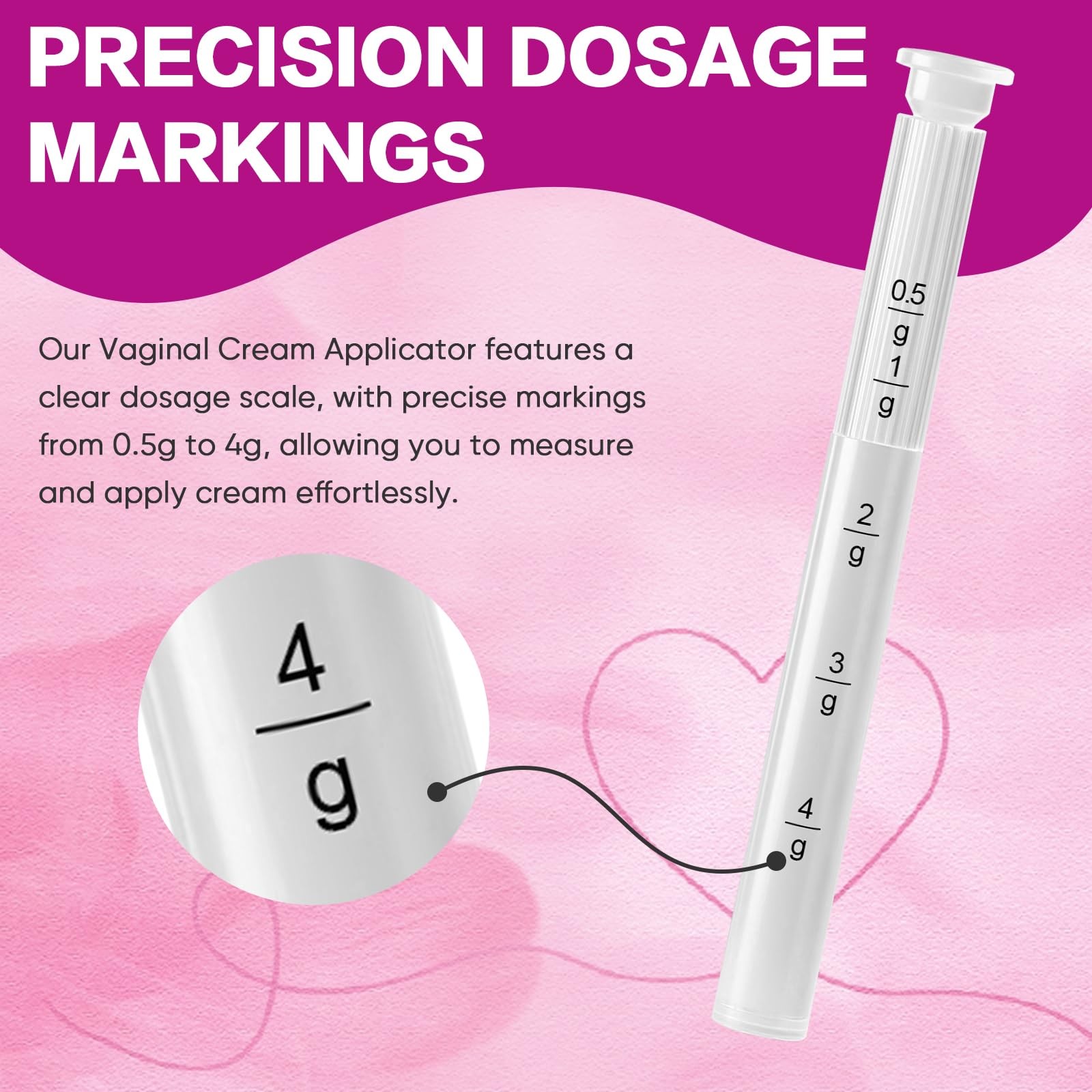 32 Pack Disposable Vaginal Cream Applicators for Women, Suppository Applicato