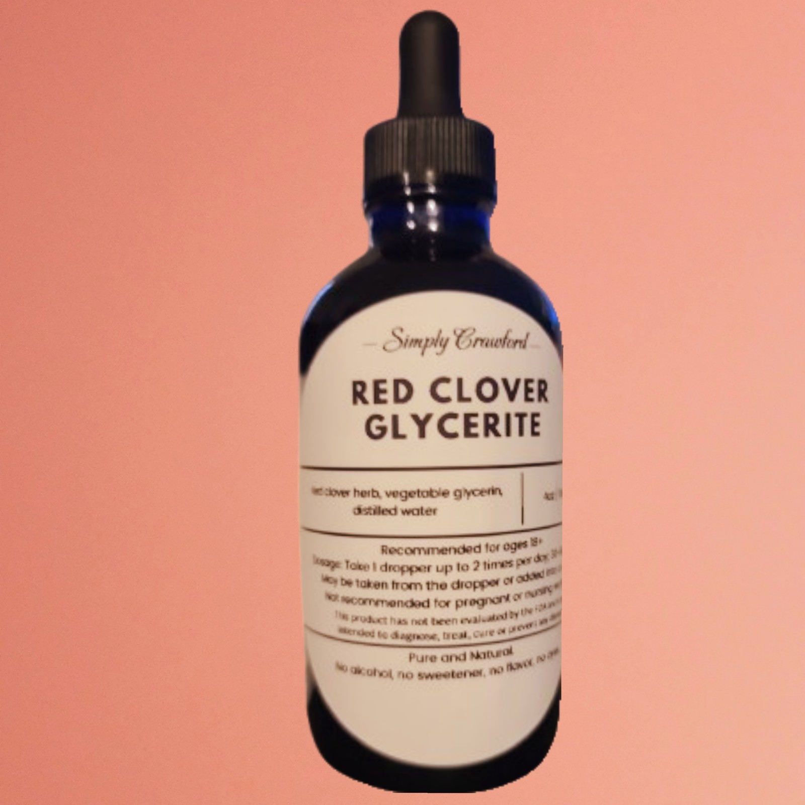 Red Clover Tincture – Alcohol Free (Glycerin Based)