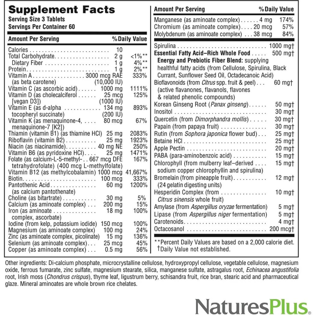 Nature’s Plus Source Of Life 180 Tablets