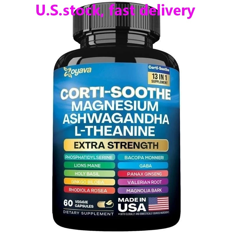 Zoyava Corti-Soothe with Magnesium,Ashwagandha & L-Theanine for Cortisol Support