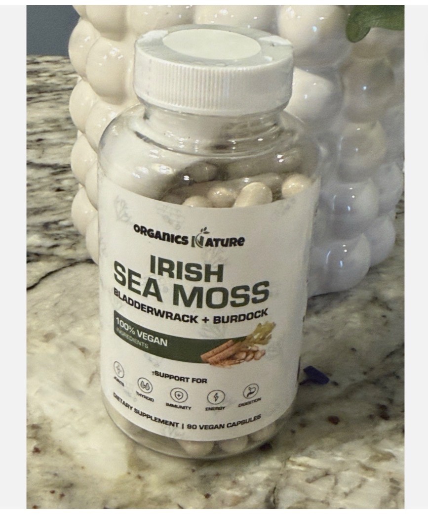 Organics Nature Irish Sea Moss Vegan Capsules EXPIRED 04/2026
