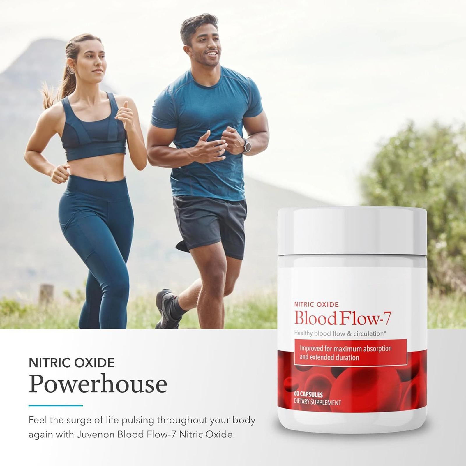 2Bottles Bloodflow-7 Blood Circulation Supplement | Nitric Oxide with Nitros