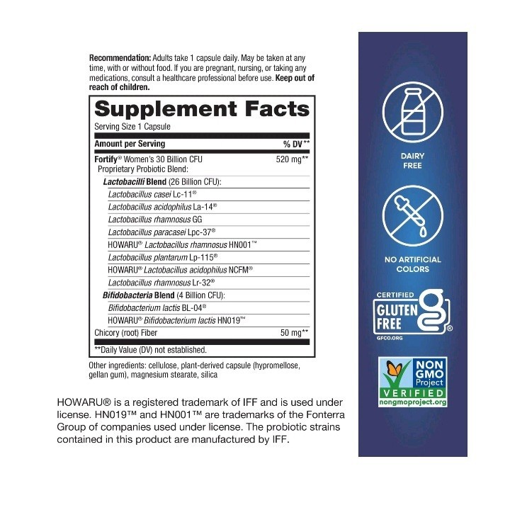 Nature’s Way Fortify Daily Probiotic Women 30 Billion Live Culture 30 Caps