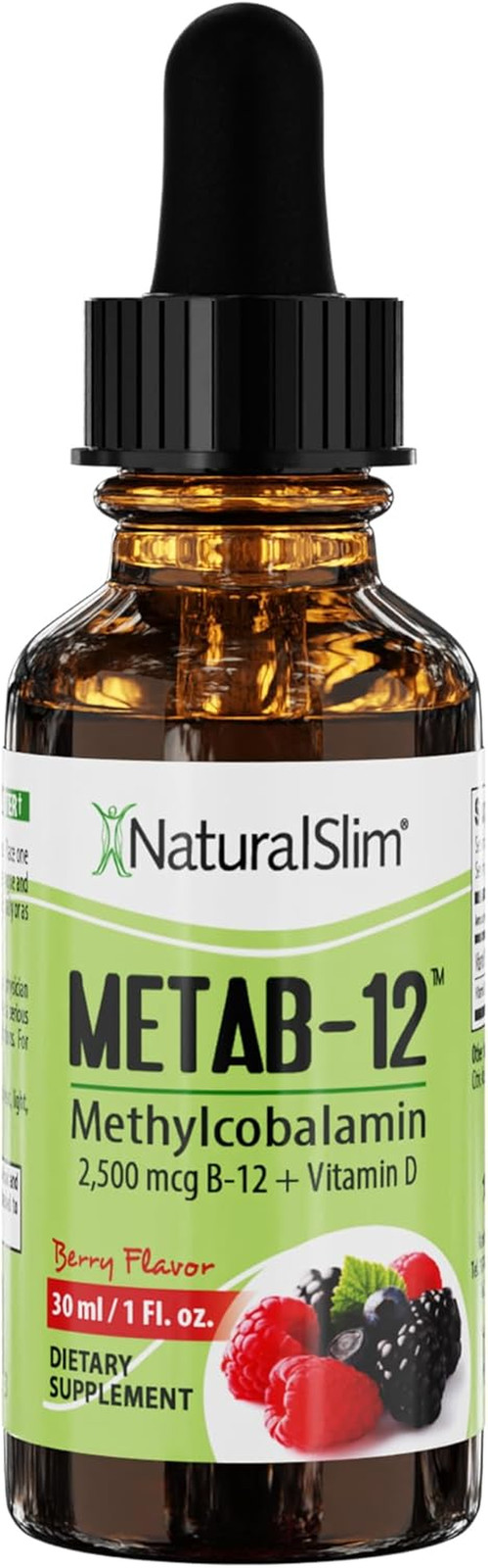 Metab-12 – Liquid Vitamin B12 Sublingual Supplement 2500 Mcg with Vitamin D3 …