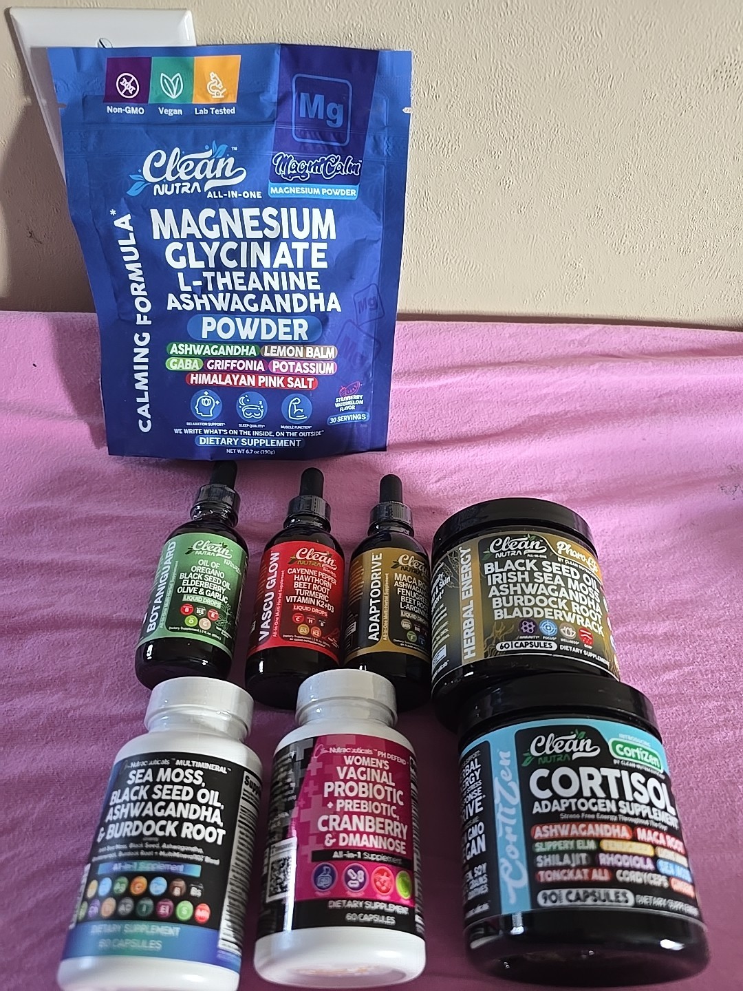 Clean Nutra Bundle Lot Top Selling Supplements For Entire Body Wellness 8 Pieces