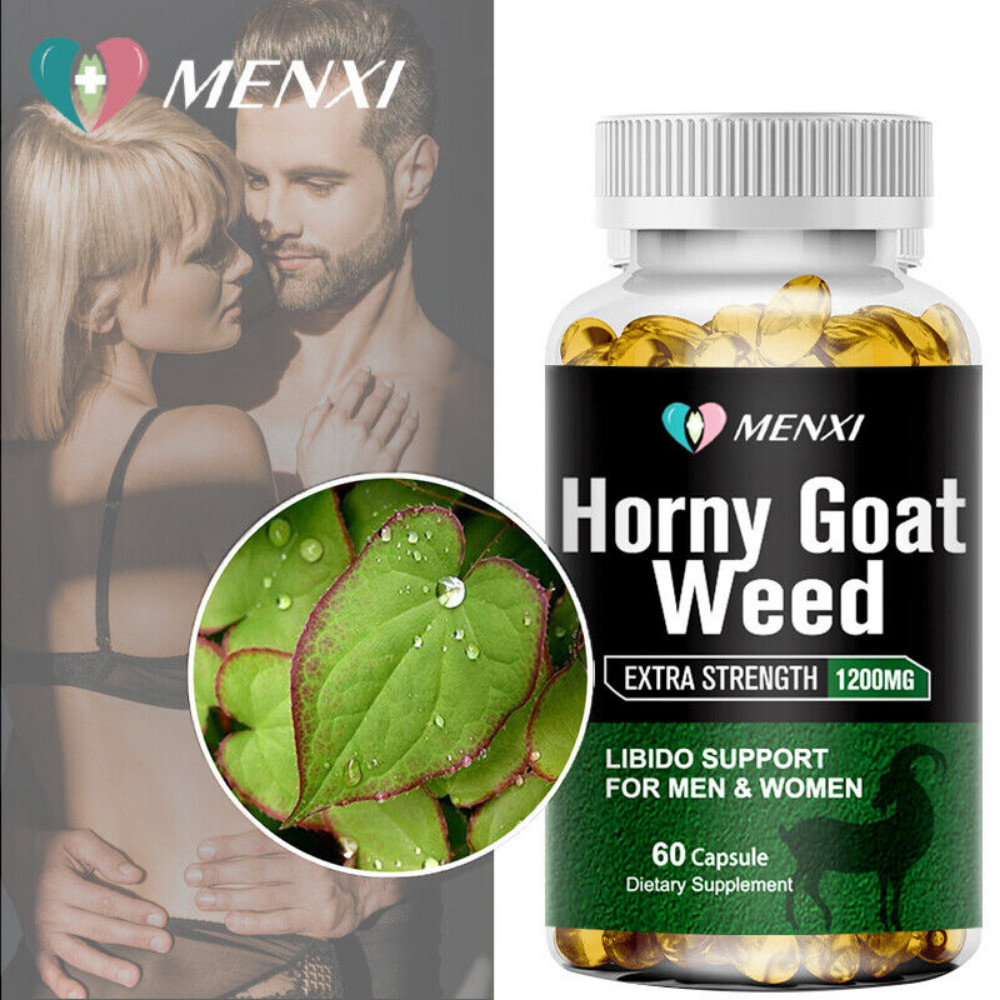 Horney Goat Weed Capsules Extra Strength 1200mg Libido Support for Men & Women