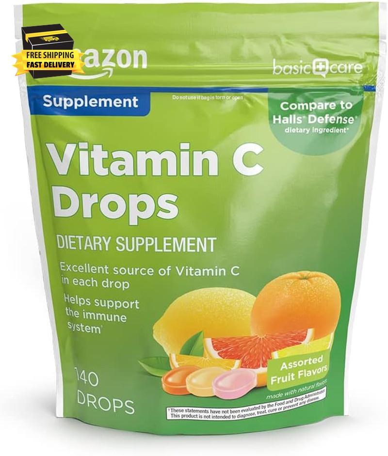 Vitamin C Supplement Drops, Lemon, Orange & Grapefruit, 140 Count (Previously So