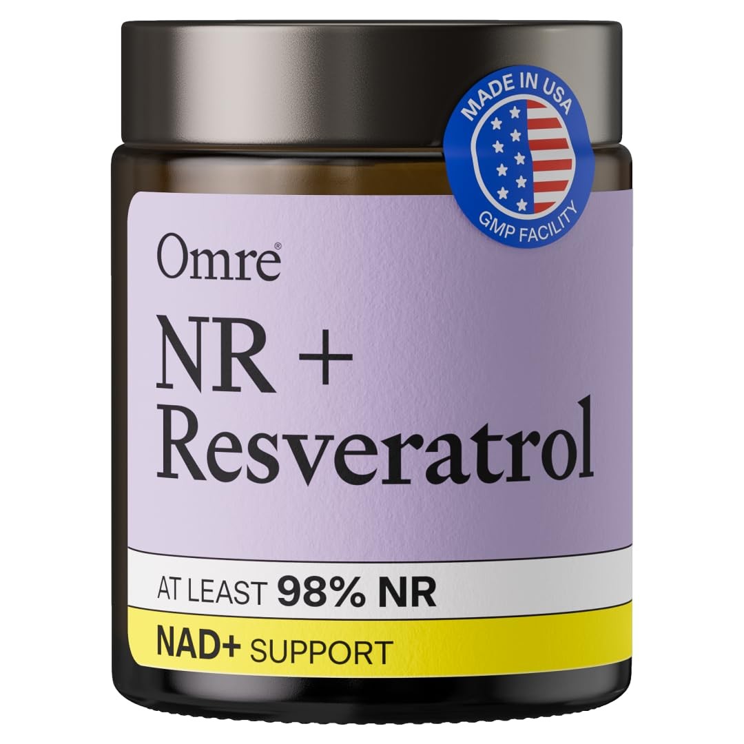 OMRE Nicotinamide Riboside + Resveratrol NAD Supplement Supports Aging,…
