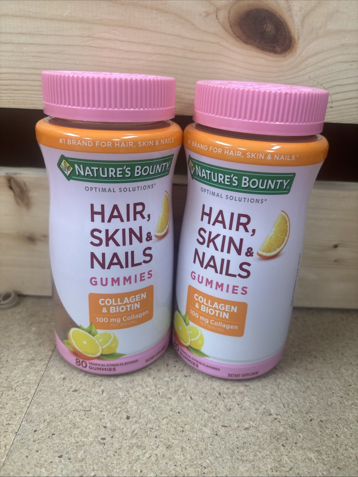 Lot of 2: Nature’s Bounty Optimal Solutions Citrus-Flavored Gummies Exp: 07/2027