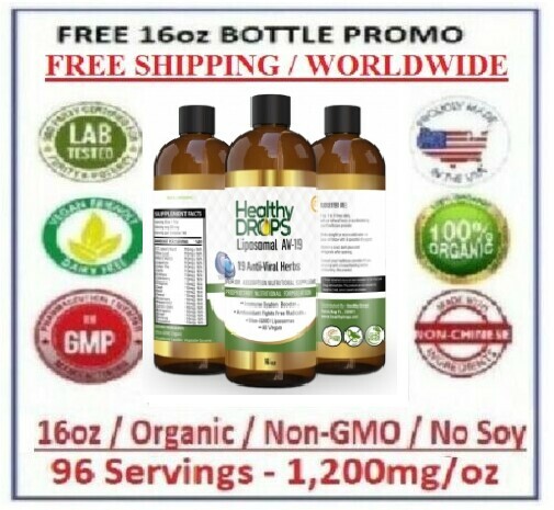 LIPOSOMAL ANTI VIRAL 19 HERBS «3 MONTHS SUPPLY 96 SERVINGS ORGANIC 12/2026 16oz
