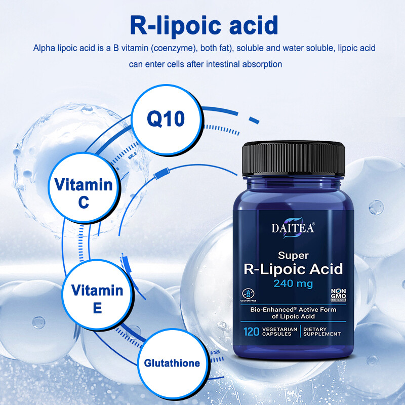 R Lipoic Acid Capsules Cellular Keep Energy Flowing Antioxidant Stress 120 CT